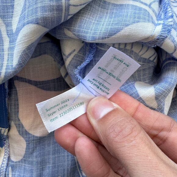 Marine Layer Bonnie Mini Skirt in Blue Tile Print Size 2 - Picture 6 of 6